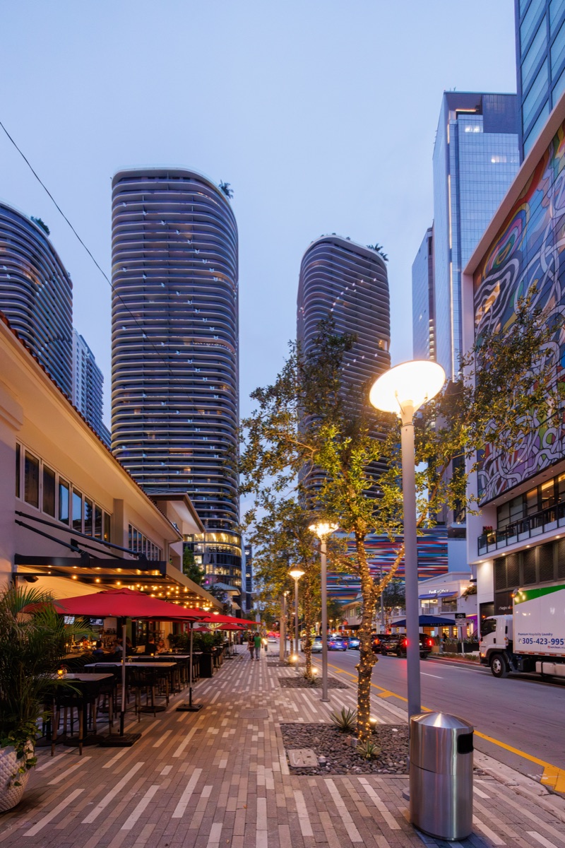 Brickell street at twilight