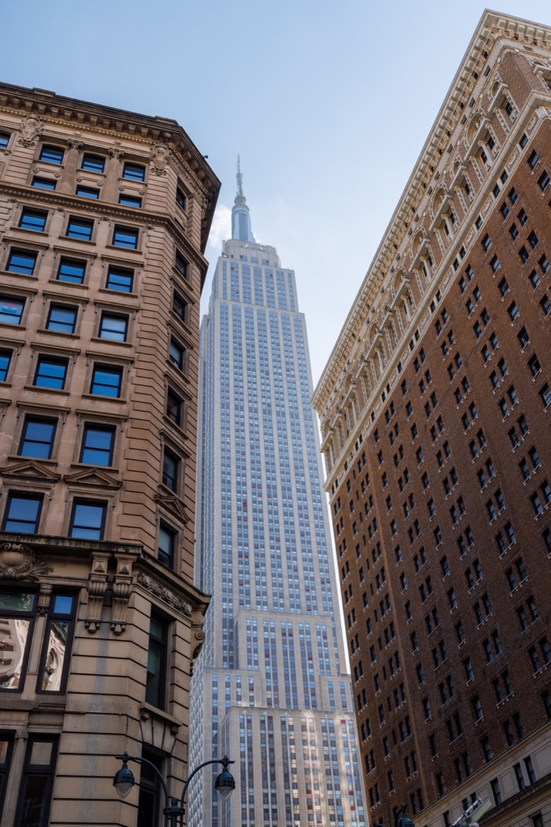 Looking up at a Manhattan office building