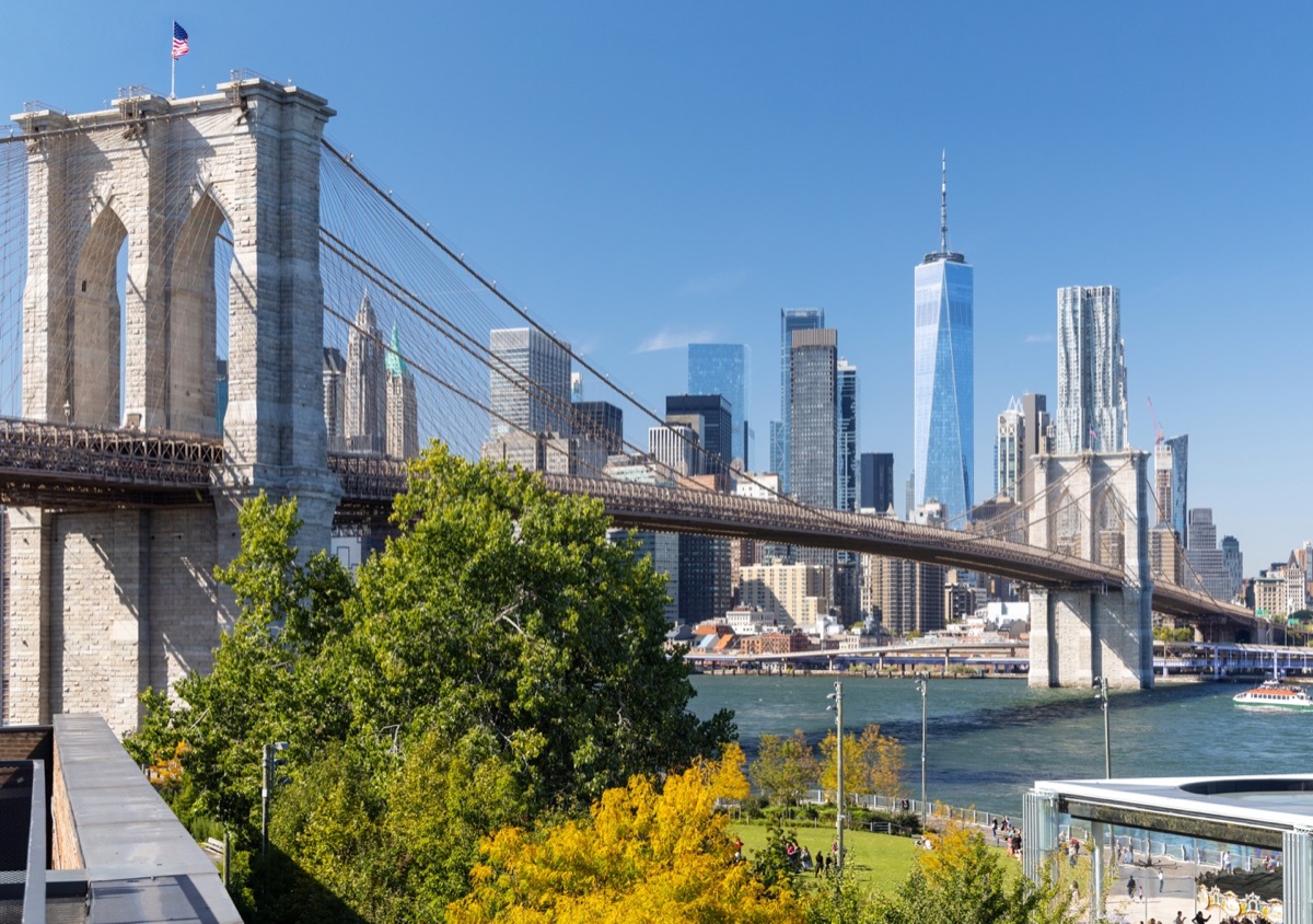 Brooklyn Bridge and One World Trade Center